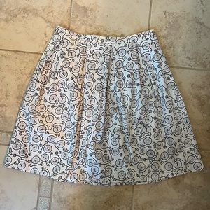 Ixia Bicycle Print Pleated A-line Skirt
